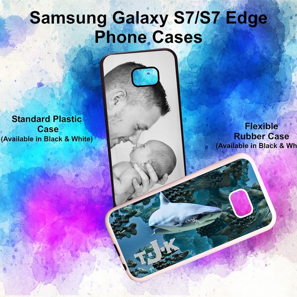 Samsung Galaxy S7, S7 Edge, Photo Phone Case, Monogrammed Phone Case