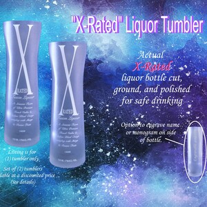 X-Rated Bottle Tumbler, Bachelorette Gift, Upcycled Bottle Art