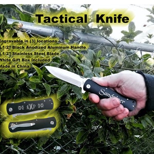 Tactical Knife, Custom Engraved, Folding Knife