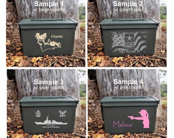Ammo Box, 50 caliber, Personalized Ammo Box