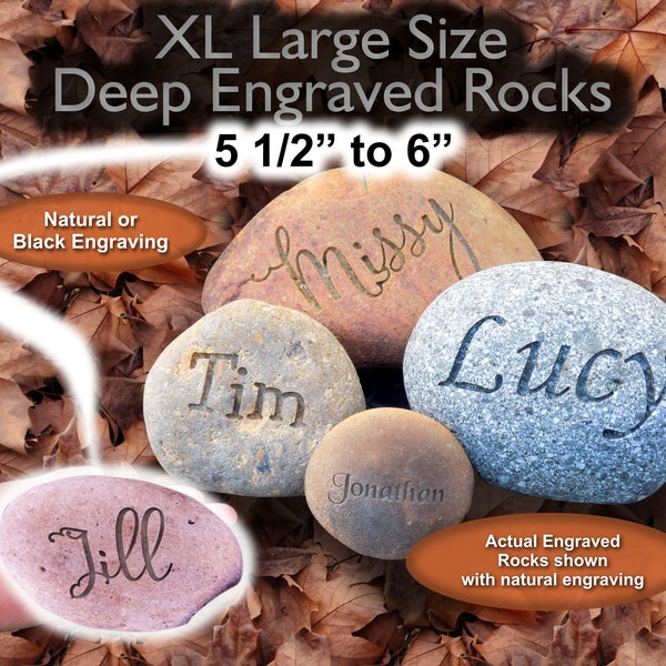 Engraved Rocks, Large Engraved Rocks, 5 1/2" to 6"