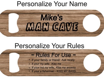 Personalized Bottle Opener,  Custom Bottle Opener, Man Cave Gift