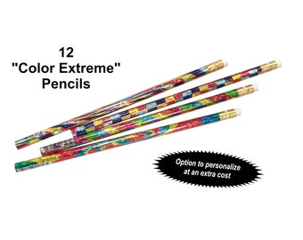 24 "COLOR EXTREME"  Personalized Pencils 