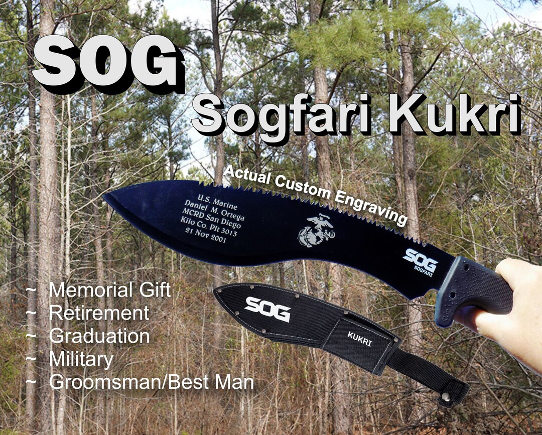SOG Kukri Machete, Custom Engraved Machete, Graduation Gift Etsy