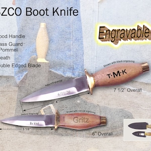 Szco Boot Knife, Custom Engraved Knife