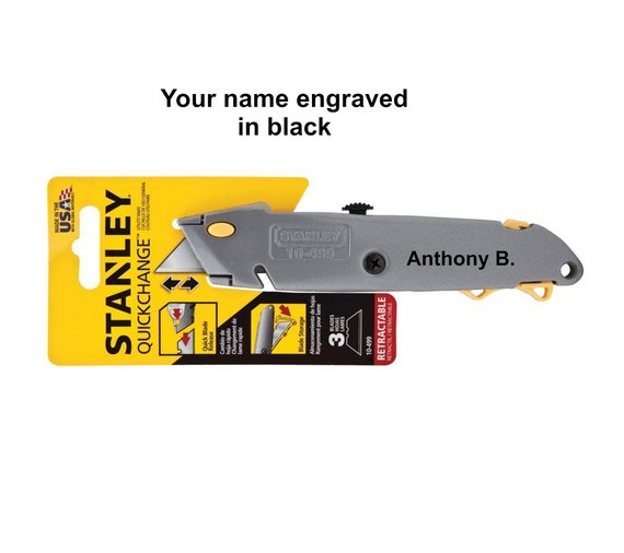 Personalized Utility Knife, Stanley 10-499, Engraved Razor Knife 