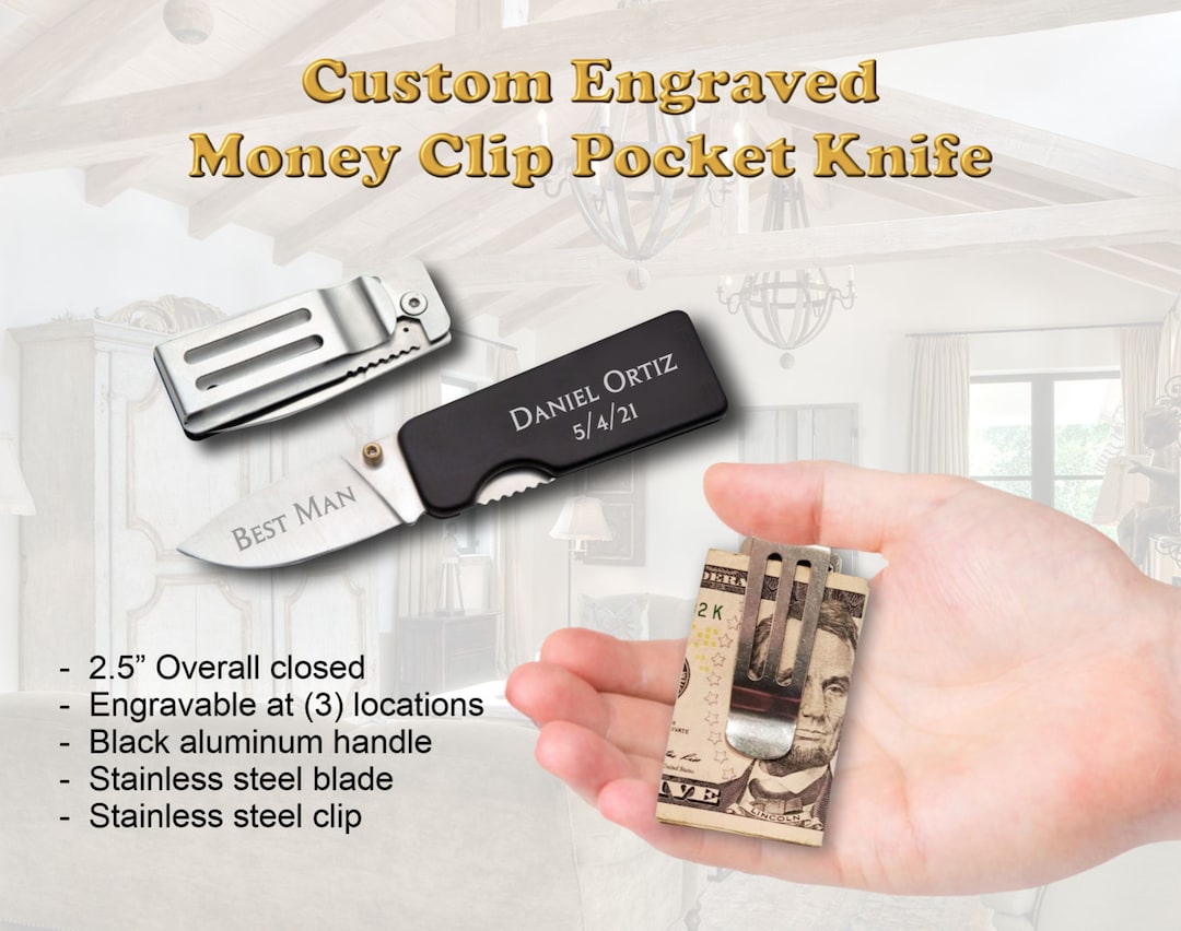 Money Clip, Pocket Knife, Money Clip Knife Etsy