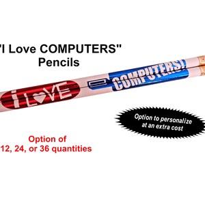 Computer Pencil, Personalized Pencils, Back to School Supplies