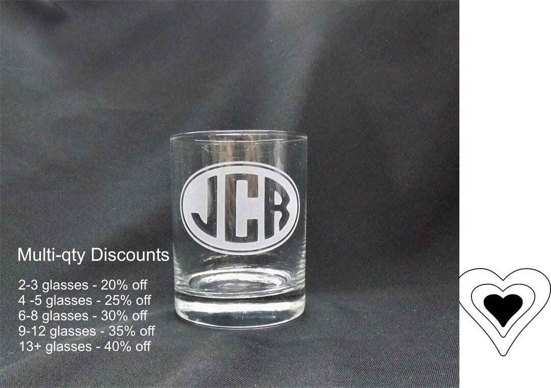 Stamp Rocks Glass Design Custom Engraved Drinking Glass, Rocks Glass, Monogrammed Gift - Etsy
