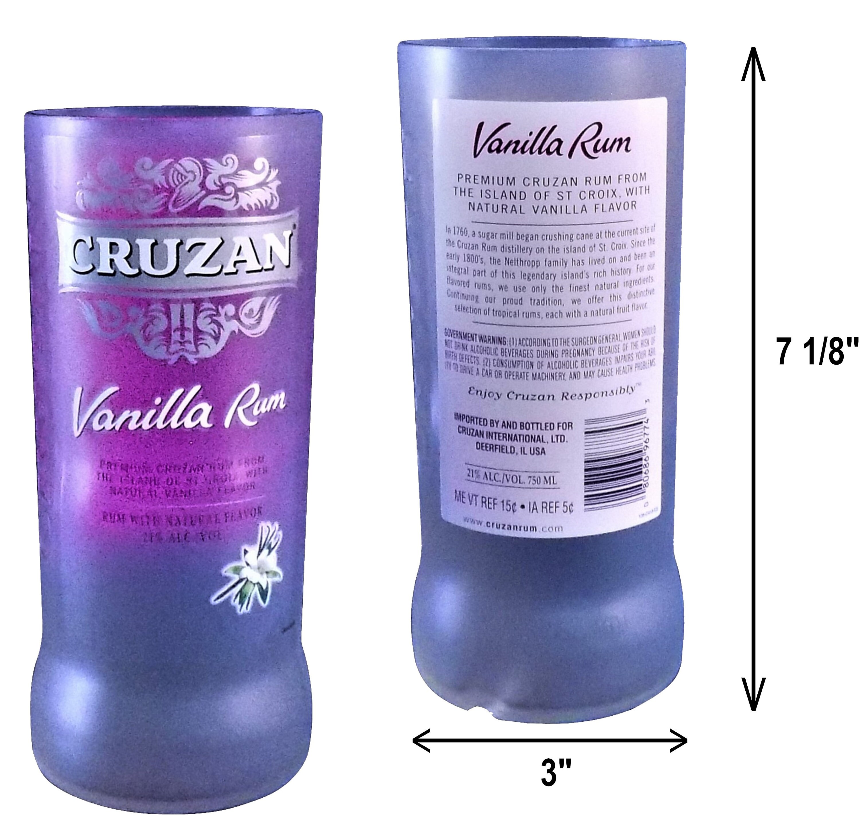 Cruzan Liquor Bottle Vase Flower Vase Wine Bottle Art Etsy