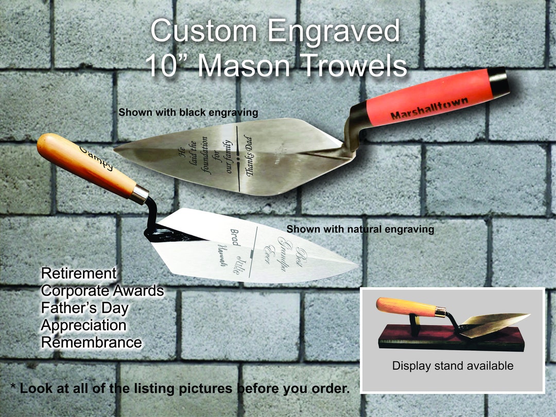 Custom Engraved 10 Mason Trowel Brick Trowel Etsy UK