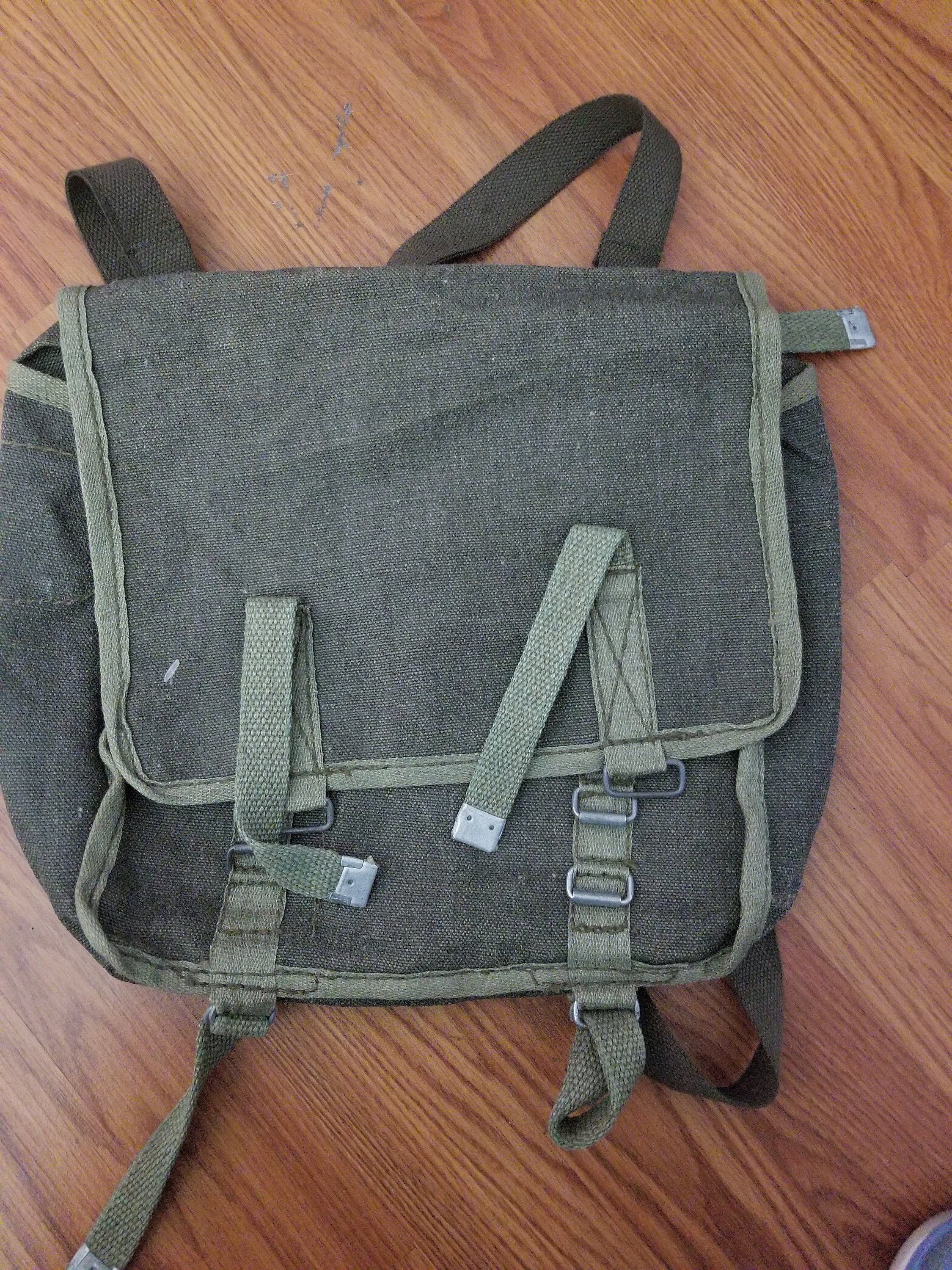 Vintage Polish army haversack canvas shoulder bag bread bag Etsy