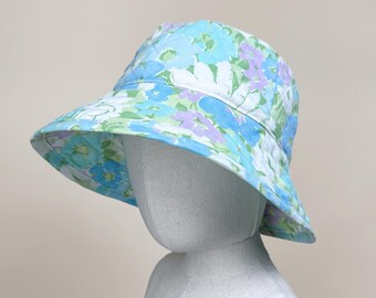 Quilted Vintage Bucket Hat | Handmade Floral Baby & Toddler Sun Hat