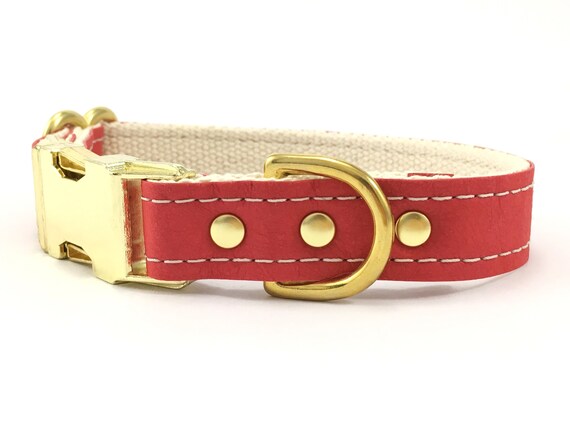Collar De Perro De Cuero Rojo Acolchado – Collar De Perro Suave Y Fuerte Para Perros Medianos – Collar Rojo Resistente Para Niños Y Niñas (rojo, M