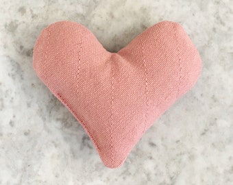 Heart Cat Toy - Organic Catnip & Pink Organic Cotton Canvas, Natural and Organic Cat Toy, Cat Gift, Eco Friendly Cat and Kitten Toy UK