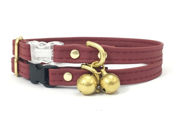 Luxury Leather Safety Cat Collars