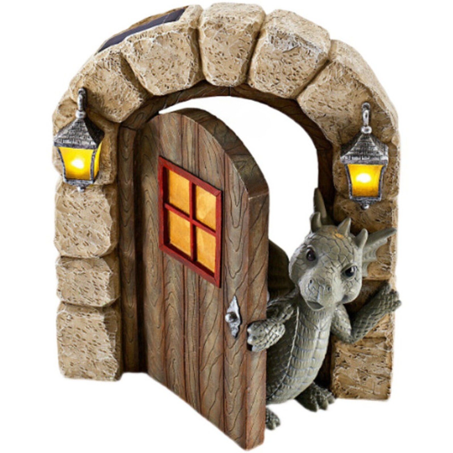 Garden Statue Dragon Resin Statue Climb Window Door Ornament Etsy