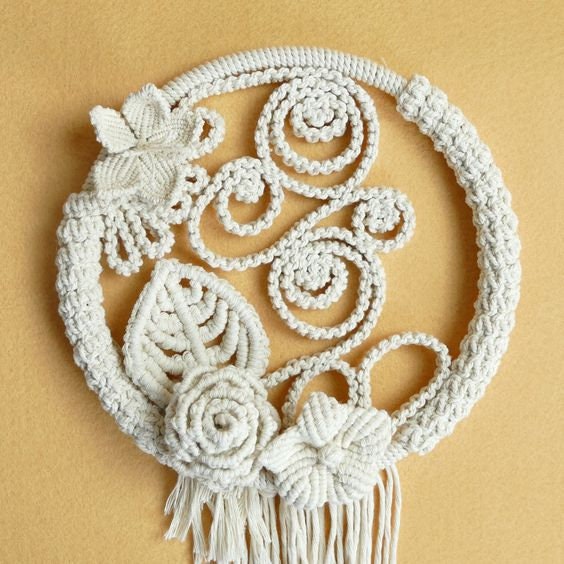 Circle Macrame Wall Hanging DIY Boho Home Decor Home Etsy