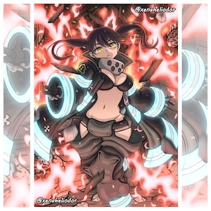 Tamaki Fanart Print | by Xenaheliodor  | Fire Force | Tamaki Kotatsu | Anime Poster | A4 Size | 210x297mm