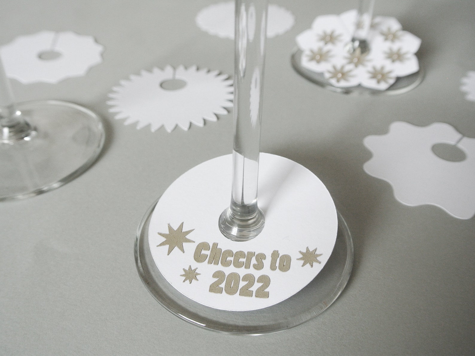 Wine Glass Stem Tags DIY glass decor Bachelorette Wedding Etsy