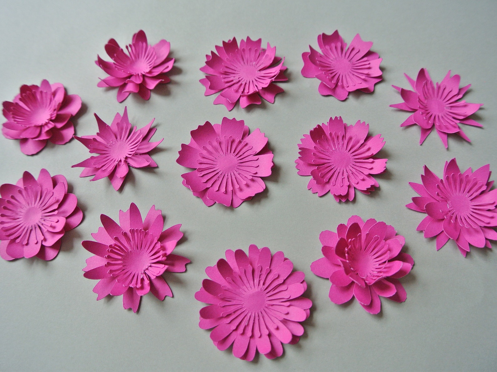 28 Mini Cut Paper Flower Templates SVG Templates Shadowbox Etsy