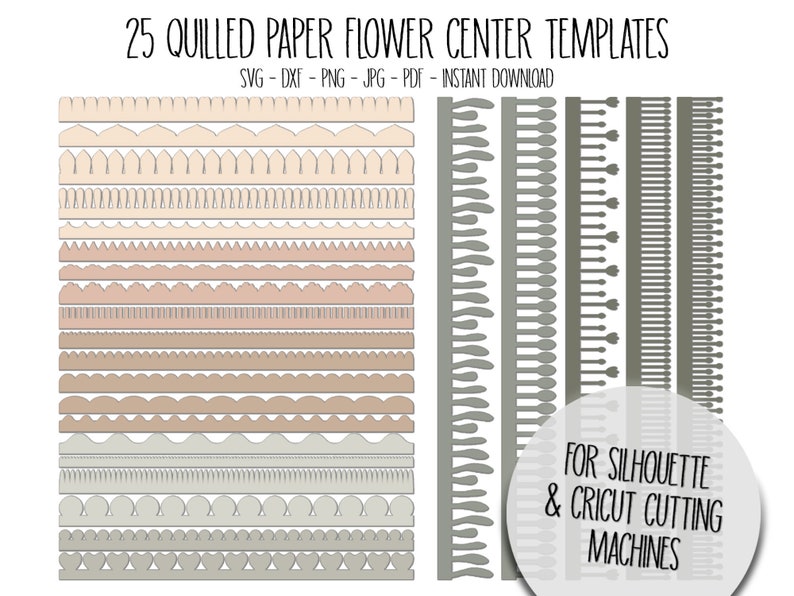 Download Clip Art Cutting Files For Silhouette And Cricut Borders Rolled Flower Svg Flower Center Template Quilled Flower Center Svg Paper Flower Center Art Collectibles