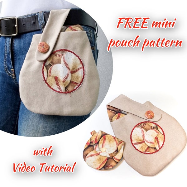 Belt Bag pattern  2 sizes/FREE Mini Pouch pattern