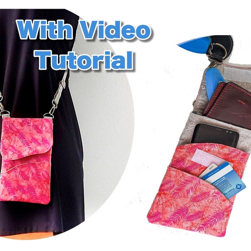 Crossbody Phone Bag PDF Pattern/ 2 Different Sizes Etsy