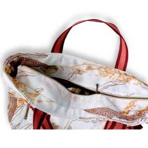 Zippered Tote bag pattern with 2 pockets image 3