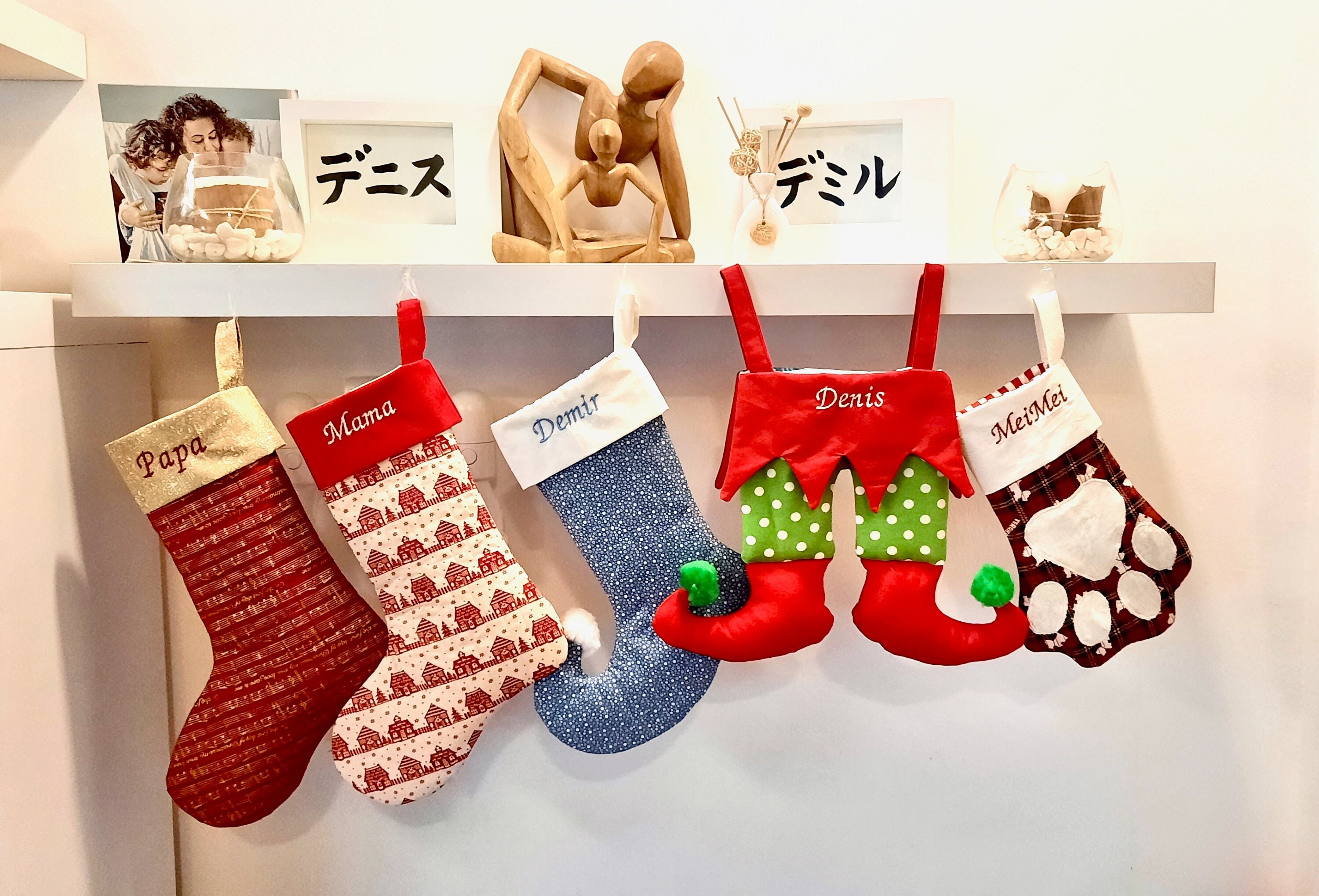 DIY Felted Stripe Christmas Stockings - Studio DIY