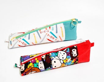 2種類のサイズの三角形のペンケースのパターン