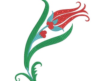 Single Tulip  Machine Embroidery Design
