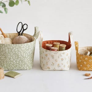 Fabric Basket Patterns/ 3 different sizes/ Storage patterns