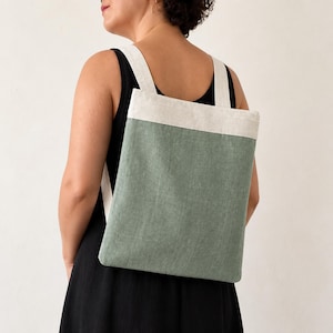 Tote Bag Sewing Pattern PDF, Convertible Backpack Sewing Pattern, 2 Way Shopping Bag, 3 Sizes incl. Kids, Easy Beginner Bag Pattern