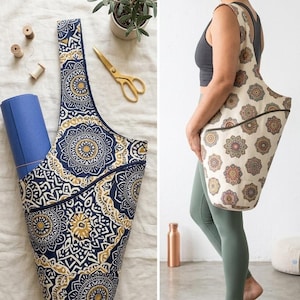 Cute Yoga Mat Bag/ 2 different design with video tutorial