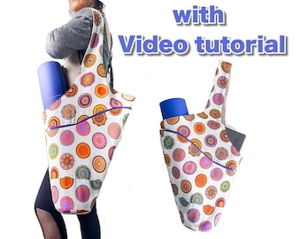 Cute Yoga Mat Bag/ 2 different design with video tutorial