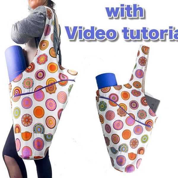 Cute Yoga Mat Bag/ 2 different design with video tutorial