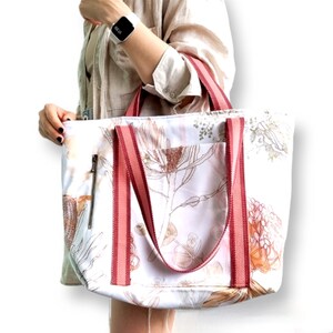 Zippered Tote bag pattern with 2 pockets image 10
