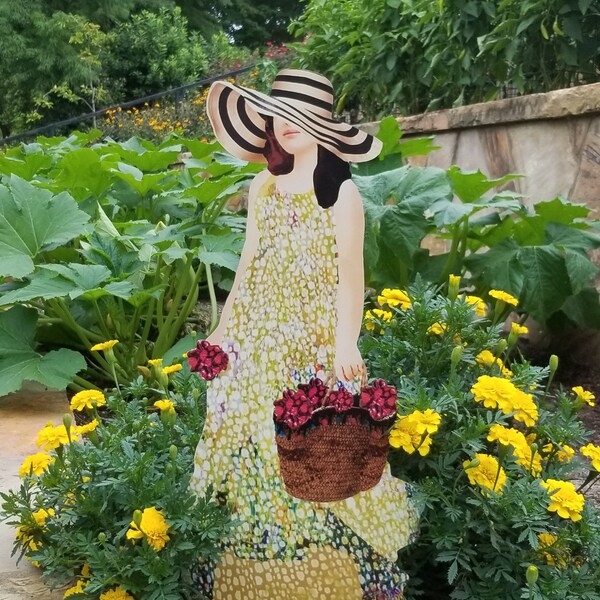 Tall Garden Art Etsy