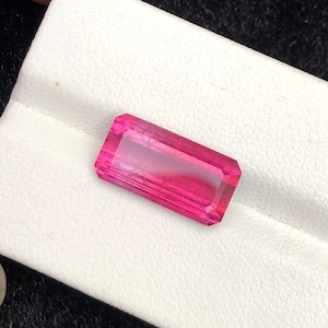 Bicolor Red & Pink Tourmaline - 6.2 Carats, Emerald Cut, Natural Color, Ethically Sourced from Afghanistan
