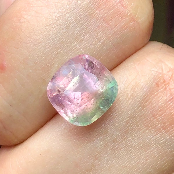 Natural bicolor tourmaline