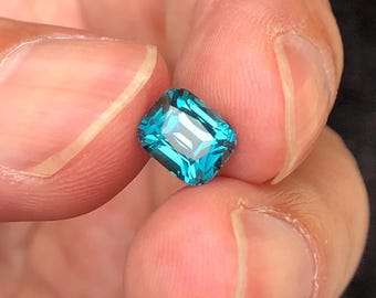 Lagoon Dreams: 1.7ct Vibrant Afghani Lagoon Tourmaline, Cushion Cut, High Jewelry Grade