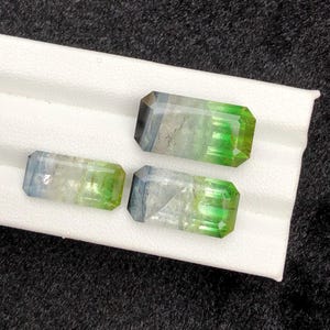 32 kt zeldzame driekleurige toermalijn smaragd geslepen edelstenen – natuurlijk Afghaans pakket