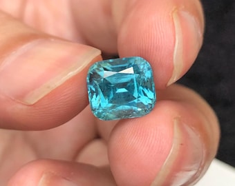 5.5ct Natural Sky Blue Tourmaline • Cushion Cut • Untreated Afghan Gemstone • High-Demand Color