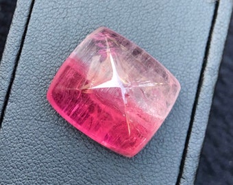 46 Karat Bicolor Pink Turmalin Zuckerhut Cabochon ethisch bezogen