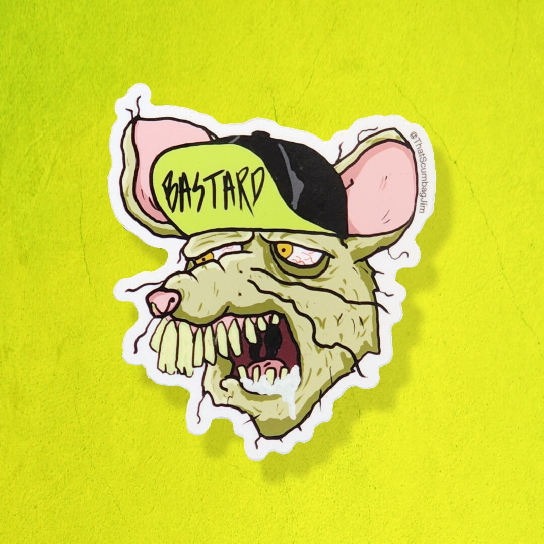 Rat Bastard Sticker Etsy