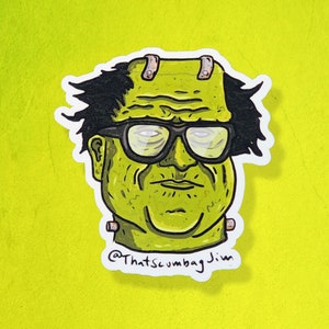 Frank Reynolds as Frankenstein Sticker | It&#39;s Always Sunny in Philadelphia Danny DeVito Alter Ego Vinyl Sticker for Laptops, Water Bottles