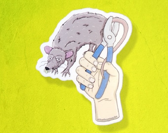 Pegatina de rata muerta