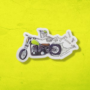 Ride til I die, motorcycle Weatherproof Vinyl Sticker for Laptops, Water Bottles, and More