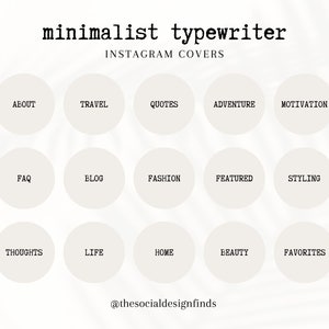 150 Modern Typewriter Word Instagram Highlight Covers | Tan IG Story Icons | Aesthetic Neutral Highlight Buttons | Luxe Insta Story Covers